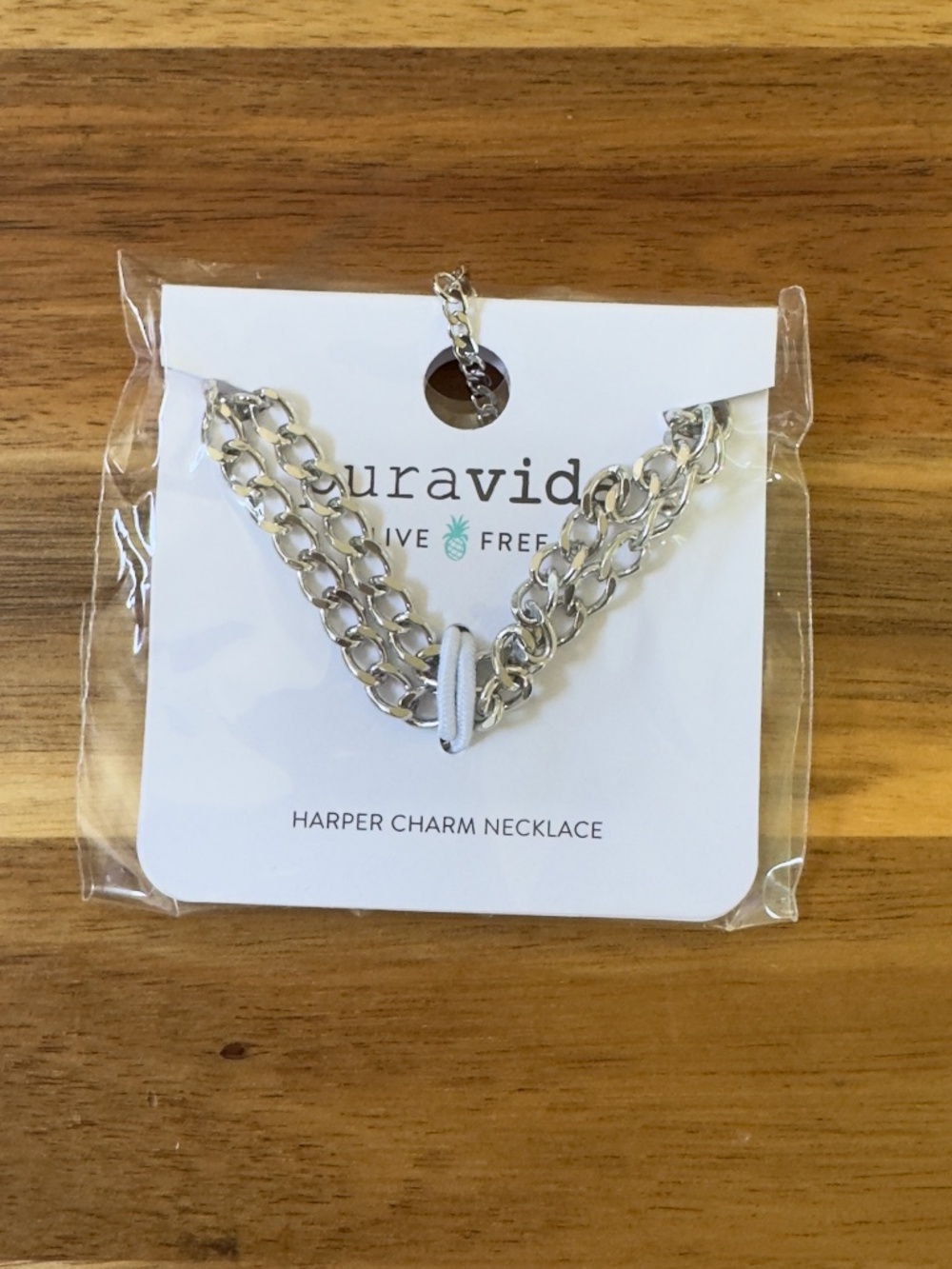 NWT - Pura Vida Harper curb chain necklace, silver